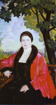 Portrait of M.V. Chaliapina (Shalyapina), wife of Feodor Chaliapin